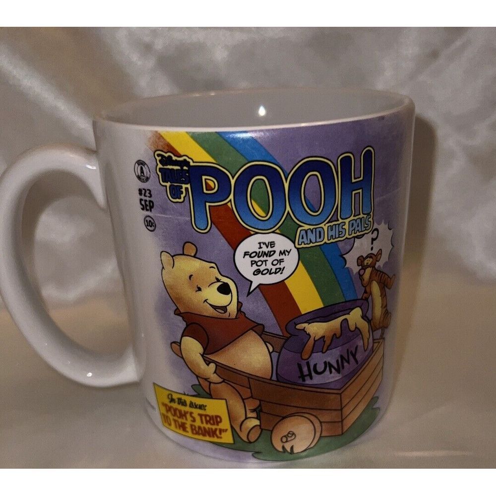 Disney Winnie The Pooh‎ Large Coffee Mug Bank Rainbow Pride Pot Of Gold